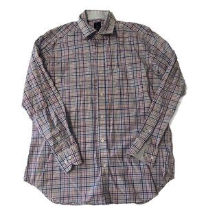 Tailorbyrd Collection Shirt Mens XL Blue Pink etc..Plaid Long Sleeve‎ Button Up